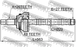 ���� �������� � ����� 27x562x26 | ����� ����/��� | Febest 0114ACV30A48 0114ACV30A48 ����