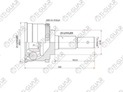 ���� �������� /TI-GUAR ��� Nissan Cefiro Maxima A33 2002-2002 X-Trail 2000- /ABS /25*56*29; TG-7469Z44; (NIE069A NI069A44) 392112Y070 JCT0038A CO5711A...