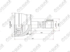 ���� �������� /TI-GUAR ��� Nissan Datsun, Frontier FMD22, KA24E, RMD22, QD32 1997- /25*50*28; TG-7471; 0210071 320127 391002S600 391002S660 NI071 Tigu...