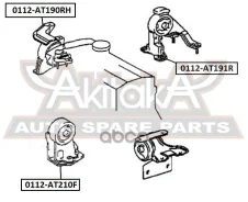 ������� ��������� ������ Toyota Caldina AT191/ST190/ST191/CT190 1992-1997 12371-16350 ASVA ���. 0112-AT191R 0112AT191R ����