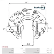 ������� ���� Toyota Allion (T240, T260) 01-21 / Avensis 03-08 AS ARC6089S ARC6089S ����