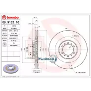 ���� ��������� (�������) Mitsubishi L200 96-06 / Pajero 91-06 Brembo 09.9132.10, �������� 09913210 ����