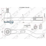 ������� ���������� Honda Accord 12-20 (������) SAT ST-53540-T2A-A01, ������ ST53540T2AA01 ����