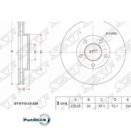 ���� ��������� (�����) Ford Escape 07-12 / Mazda Tribute 00-11 SAT ST-E112-33-25X STE1123325X ����