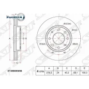 ���� ��������� (�����) Mitsubishi Galant 92-03 / Legnum 96-02 SAT ST-MB895098 STMB895098 ����