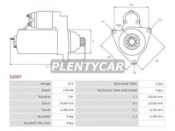 ������� nissan terrano 86-02 (2 kw/ z=9) As-Pl S2007 S2007 ����