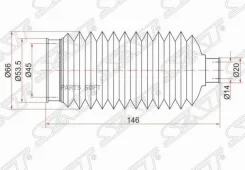 ������� ������� ����� Toyota Corolla / Sprinter 92-02 LH=RH (14*45*145), �����/������ ST4553512060 ����