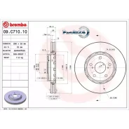 ���� ��������� Toyota Alphard 08-14 �������� ����. D 296��. Brembo 09C71011 09C71011 ����