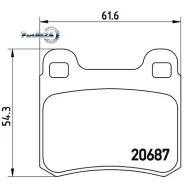 ������� ��������� (�����) Mercedes-Benz C-Class 93-01 / E-Class 84-95 Brembo P50013, ������ P50013 ����