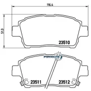 ������� ��������� (�������) Toyota Allion (T240) 01-07 / Corolla 00-07 Brembo P 83 051, �������� P83051 ����