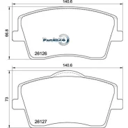 ������� ��������� Geely Tugella 20-/Volvo XC40 17- �������� Brembo P86031 P86031 ����