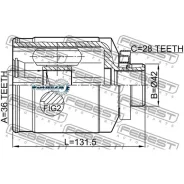 ���� ���������� ������ 36X42X28 1211-IX55RH Febest 1211IX55RH 1211IX55RH ����