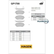 ������� ��������� Toyota Auris 12-/Corolla 13- �������� Sangsin Brake GP1700 GP1700 ����