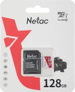 ����� ������ 128Gb MicroSDXC Netac Class10 NT02P500ECO-128G-R P500 Eco + adapter ����