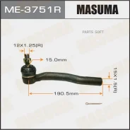 ���������� ������� ���� Masuma Toyota Camry / ACV30 01-03 RH Masuma ME3751R, ������ ME3751R ����