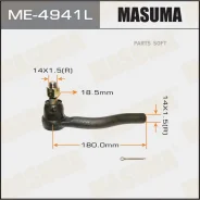 ���������� ������� ���� Masuma Nissan Teana / J31 00-06 LH Masuma ME4941L, ����� ME4941L ����