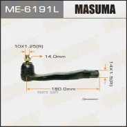 ���������� ������� ���� Masuma Honda CR-V / RD1 95-01 LH Masuma ME6191L, ����� ME6191L ����