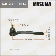 ���������� ������� ���� Masuma Honda FIT/ GD1, GD2, GD3, GD4 01-07 RH Masuma ME6301R, ������ ME6301R ����