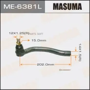 ���������� ������� ���� Masuma Honda Civic / FD1, FD3 05-12 LH Masuma ME6381L, ����� ME6381L ����