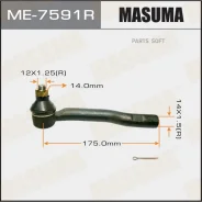���������� ������� ���� Masuma Suzuki Escudo / TD52W, TA52W, TL52W 97-05 RH Masuma ME7591R, ������ ME7591R ����