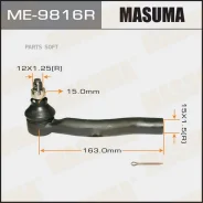 ���������� ������� ���� Masuma Toyota Ractis, AQUA, Probox / NCP12#, NHP10, NCP16#V 10- RH Masuma ME9816R, ������ ME9816R ����