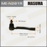 ���������� ������� ���� Masuma Nissan Pathfinder, Navara/ R51M, D40M RH Masuma MEN281R, ������ MEN281R ����