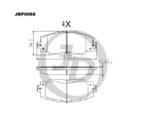������� ��������� ����� Toyota Premio/Allion 05-12/RAV 4 05-/Corolla 06-13 JD JBP0068 ����