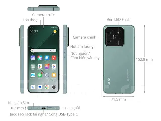 Xiaomi 14. �/�, 256 ��, �������, 3G, 4G LTE, 5G, Dual-SIM, ����������, NFC ����