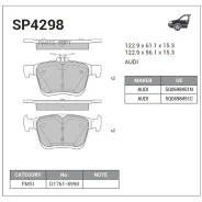 ������� ���������, ������ Sangsin Brake SP4298 SP4298 ����