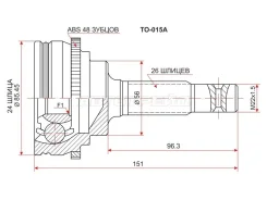 ���� Toyota Carina / Corona / Caldina / Camry SV30 / 40 / Carib / Corolla 4WD / RAV4 SXA1# 3 / 4S / 2C / 4A 88-02 TO015A ����