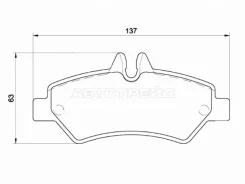 ������� ��������� Mercedes Sprinter 05-13 Brembo P 50 084, ������ P50084 ����