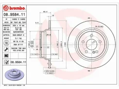 ���� ��������� Mercedes E-Class W211 02-09 Brembo 08.9584.11, ������ 08958411 ����