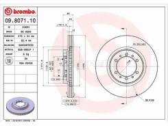 ���� ��������� (�������) Mitsubishi Delica 89-99 / L200 96-06 Brembo 09.8071.10, �������� 09807110 ����