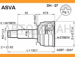 ���� ������� | ����� | Daihatsu/ YRV AT/21*47*24 �� [DH27] DH27 ����