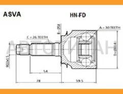 ���� ������� | ����� ����/��� | Honda/ Civic FD 2006-/26*59*30 �� [HNFD] CO3649, ST1047, 310102, GCO23125, 44014SMGE01, GO2302, JC28021, 0310FD, CV161...