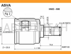 ���� ���������� | ����� ��� | Honda/ Civic 88-95/30*35*25 �� [HNID508] HNID508 ����