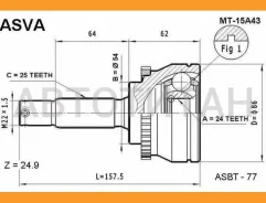 ���� �������� 24x54x25 Mitsubishi Galant Eterna(E5A, E7A) MT15A43 ����