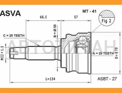 ���� �������� 29x55x25 Mitsubishi : COLT Z25A/Z27A [MT41] MT41 ����