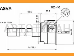 ���� ������� | ����� | Mazda/ Bongo SK2 4WD, Brawny Truck/ J80/ 100/23*65*26 �� [MZ35] MZ35 ����