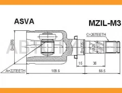 ���� ���������� | ����� ��� | Mazda/ 3/22*35*26 �� [Mzilm3] MZILM3 ����