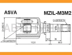 ���� ���������� | ����� ��� | Mazda/ 3/24*35*28 �� [Mzilm3M2] MZILM3M2 ����