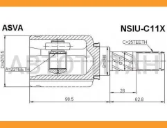 ���� ���������� | ����� ����/��� | Nissan/ Tiida C11X 2004-/22*40*25 �� 39720ET028 [Nsiuc11X] NSIUC11X ����