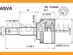 ���� ������� | ����� ����/��� | Nissan/Almera N16 GG15DE EURO/22*55*25 �� [NSN16A42] NSN16A42 ����