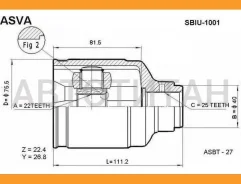���� ���������� 22x40x25 Subaru Legacy B10 SBIU1001 ����