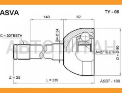 ���� �������� 27x34x30 Toyota HiLux Land Cruiser 60-70 TY06 ����