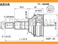 ���� ������� | ����� ����/��� | Toyota/ Corolla/ Fielder(CE121), RUNX, Allex(NZE12#, ZZE12#), CEL [TY55A48] TY55A48 ����