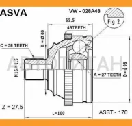 ���� �������� 27x60x38 Volkswagen VW Transporter T4 ABS VW028A48 ����