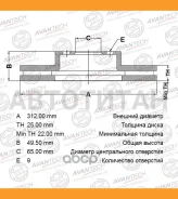 ���� ��������� �������� Skoda Superb 08-15/ Yeti 09-, VW Golf Plus 05-13/Golf VI 08-13/Passat 14-/ Tiguan 07-/ Touran 07- BR2802S ����