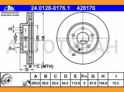 ����. ���� ���. ����. [295,2x28] 5 ���. Mercedes W211 E 2.0-2.8/CDI 03/02- 8DD355108801, 8DD355108771, 8DD355108781, 8DD355108791, 54151, 54152, 54152...