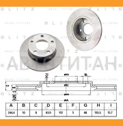 ���� ��������� ������ AUDI 100/A6 94-/ VW Passat 97- [BS0106] BS0106 ����